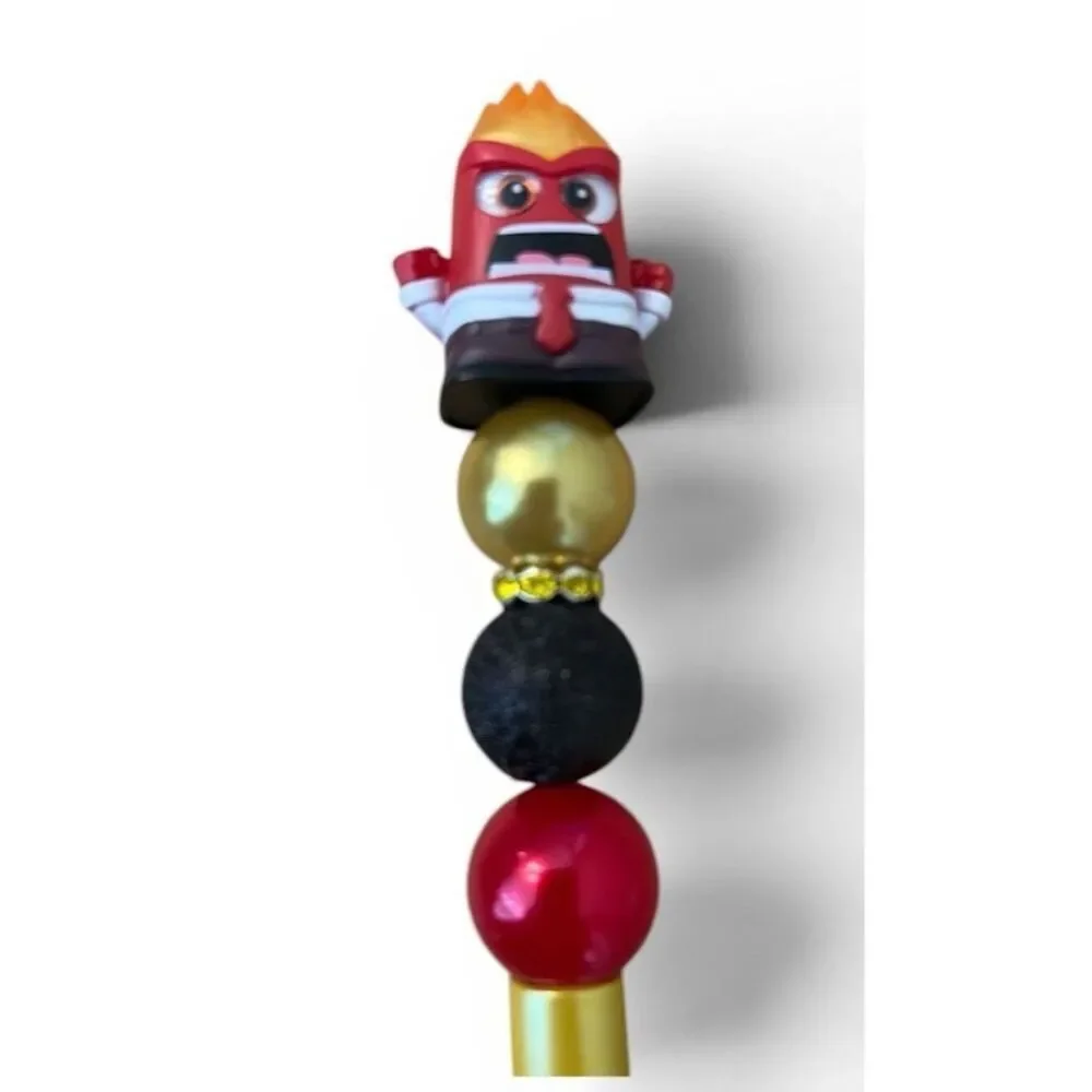 Disney Anger Doorable Pen Inside Out Handmade 2 Ink Refills New